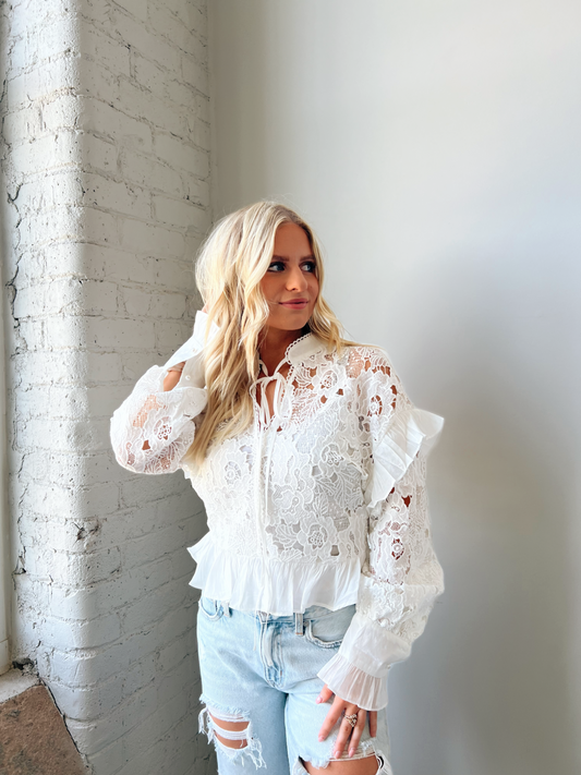 Lace Floral Blouse