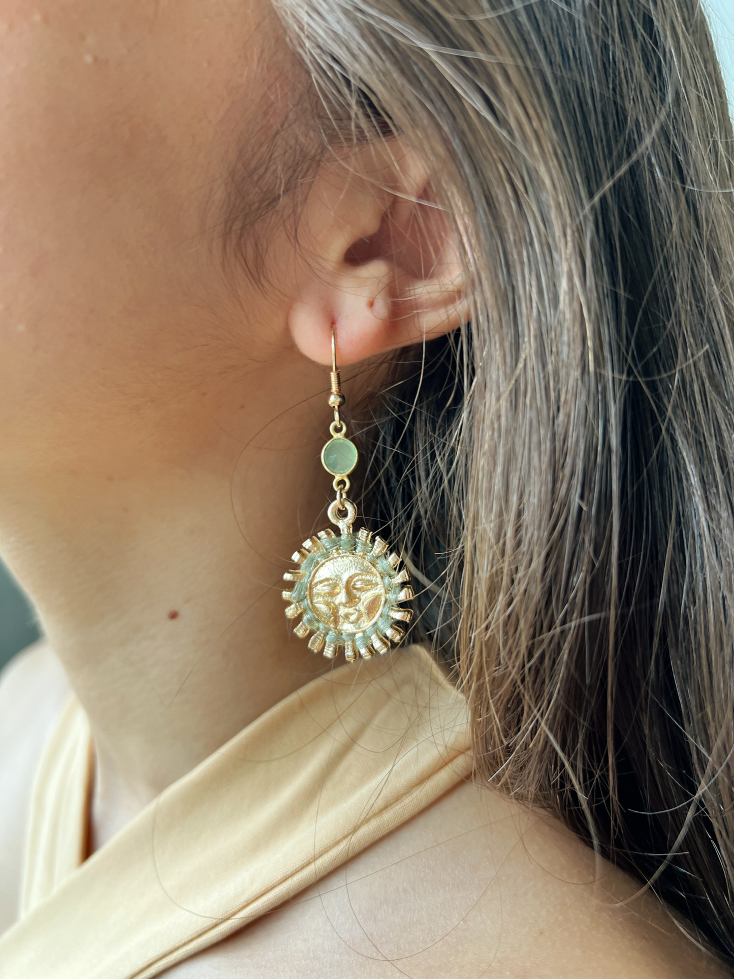 Sun Face Earrings