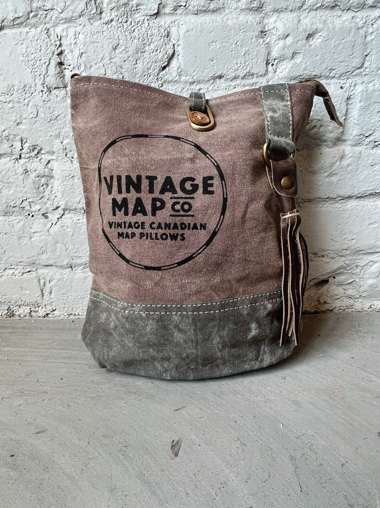 Vintage Map Shoulder Bag